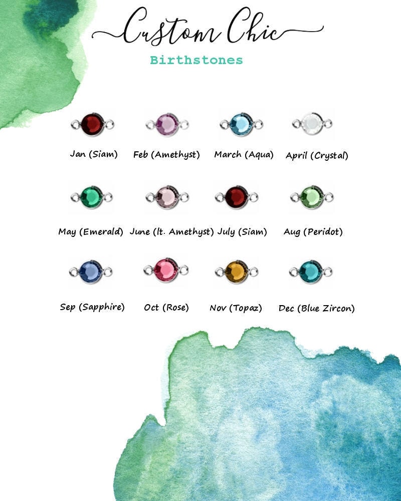 Gold Birthstone & Initial Bracelet