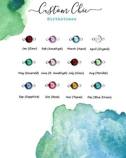 Gold Birthstone & Initial Bracelet