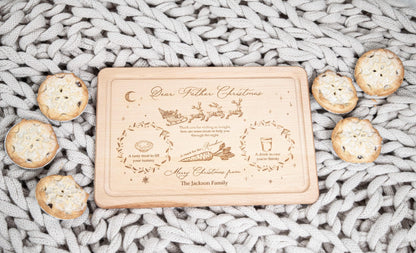 Snacks for Santa, Christmas Eve Treat Board for Santa or Father Christmas