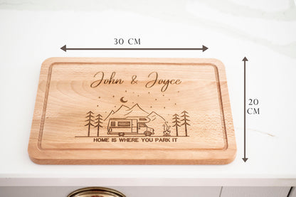 Personalized Campervan Wooden Cutting Board