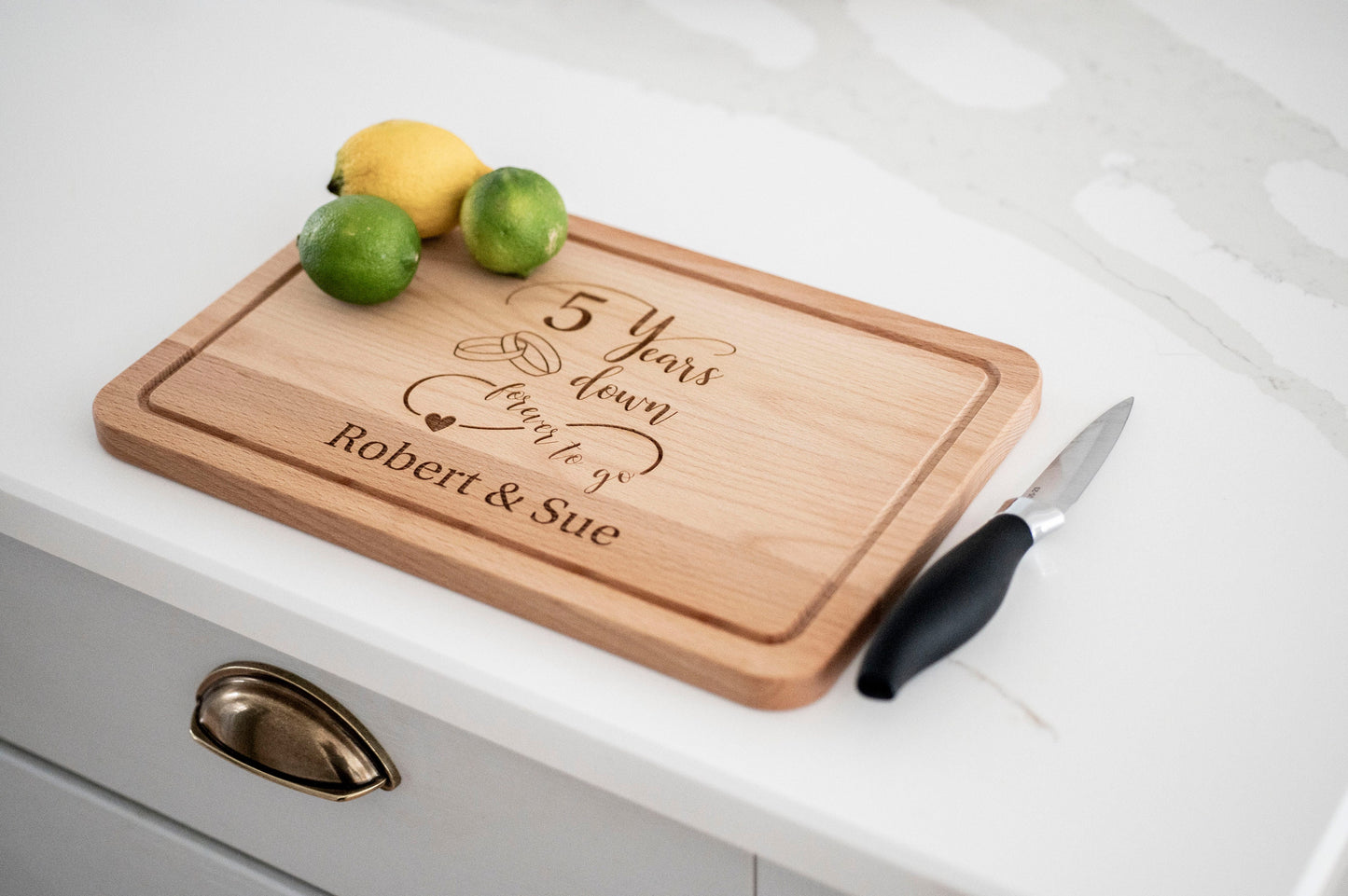 Personalized Anniversary Wooden Cutting Board