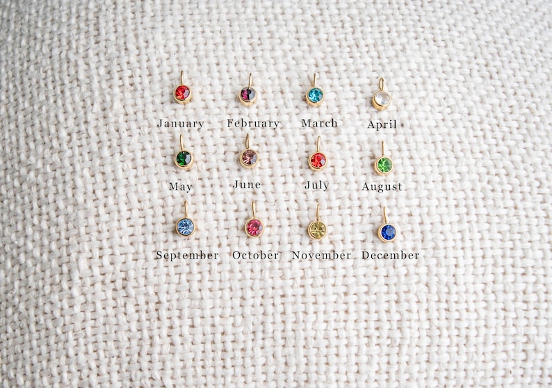Gold Name and Birthstone Necklace, personalized gift for her