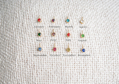 Gold Name and Birthstone Necklace, personalized gift for her