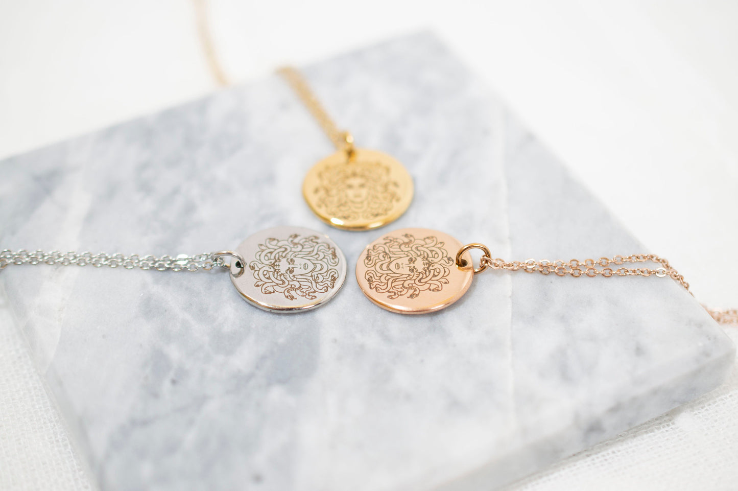 Medusa Necklace: Stainless Steel Greek Mythology Jewelry
