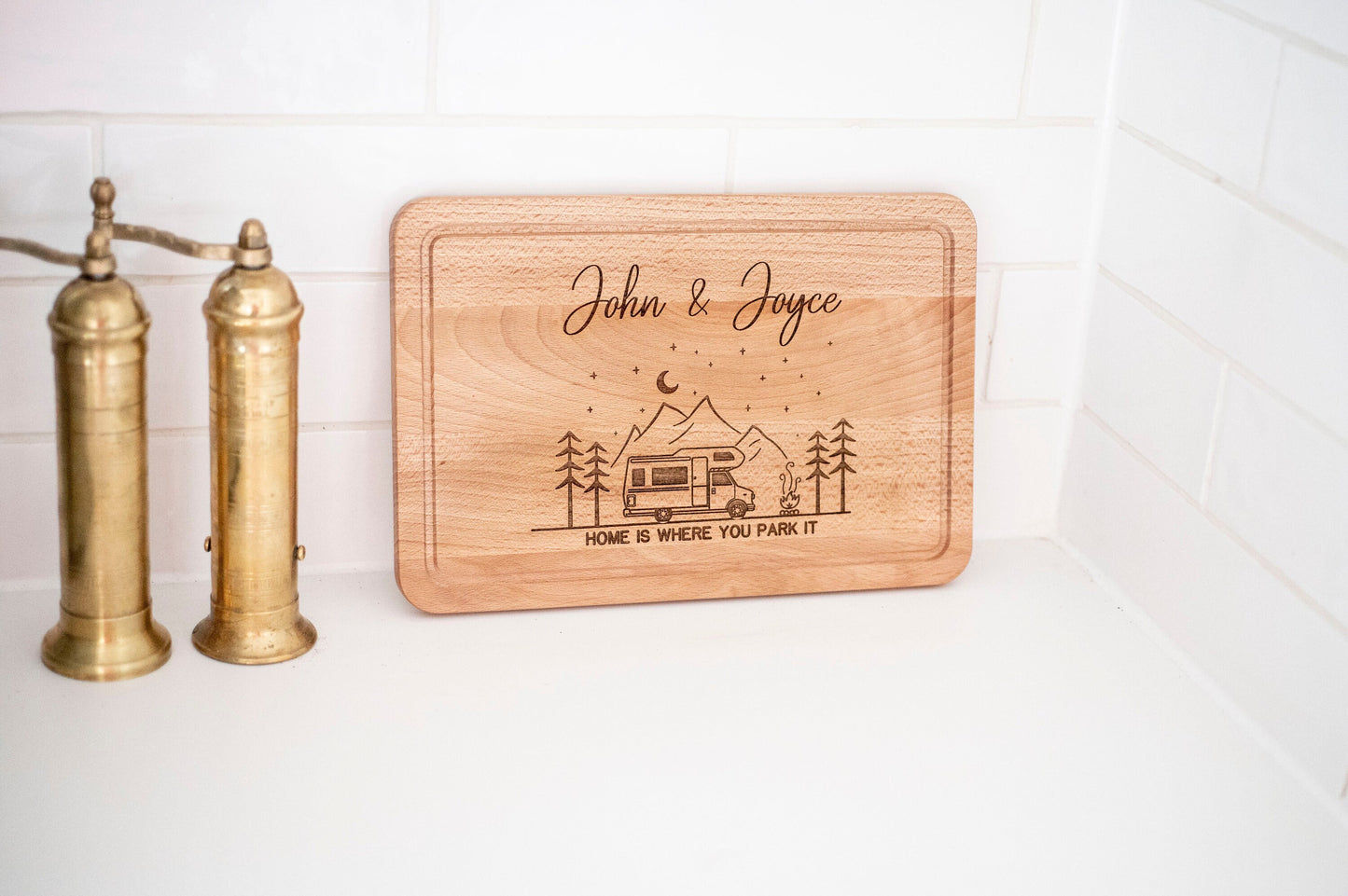 Personalized Campervan Cutting Board - Gift for Campervan owners
