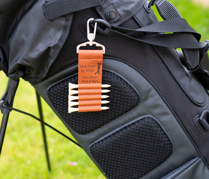 Personalized Golf Tee Holder - Golf Bag Tag - Golf Gift for him