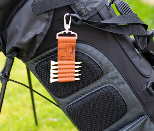 Personalized Golf Tee Holder - Golf Bag Tag - Golf Gift for him