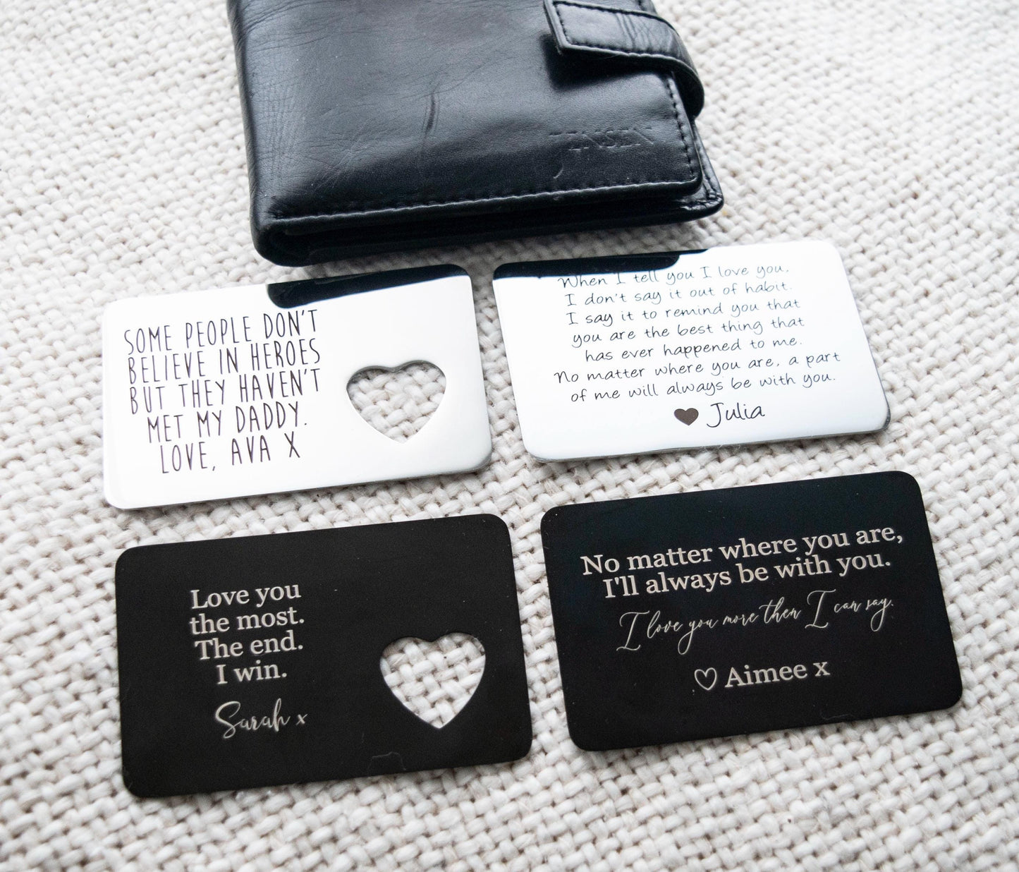 Engraved Stainless Steel Wallet Card Insert – Keepsake Gift