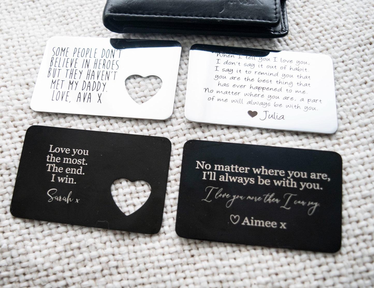 Engraved Stainless Steel Wallet Card Insert – Keepsake Gift