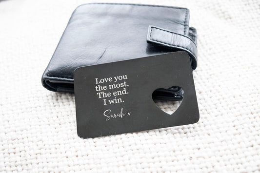 Engraved Stainless Steel Wallet Card Insert – Keepsake Gift