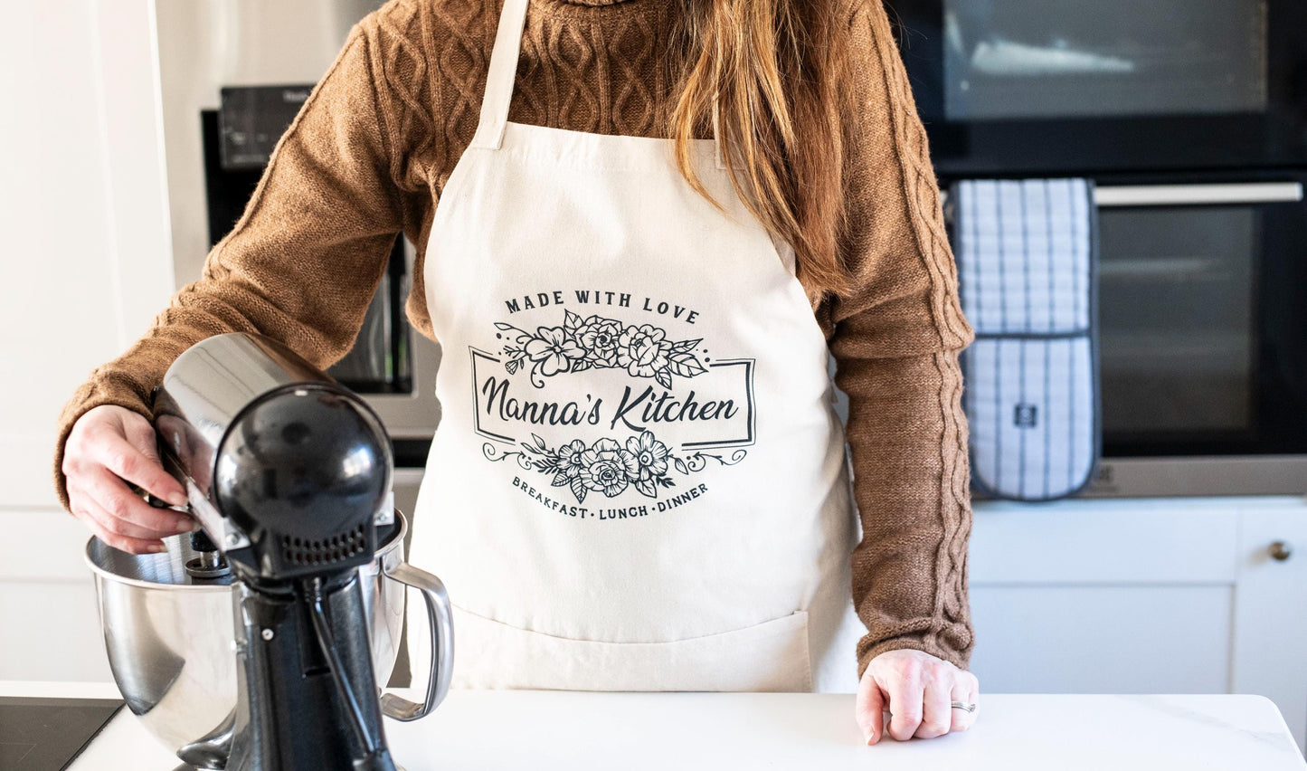 Personalised Apron - Linen gift for her, baking apron