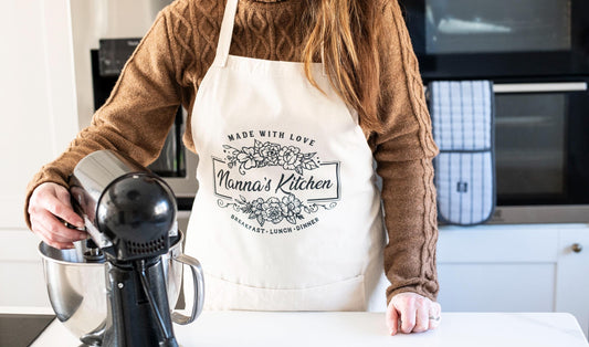 Personalised Apron - Linen gift for her, baking apron