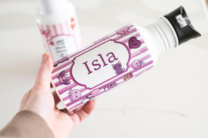 Personalised Girls Kawaii water bottle