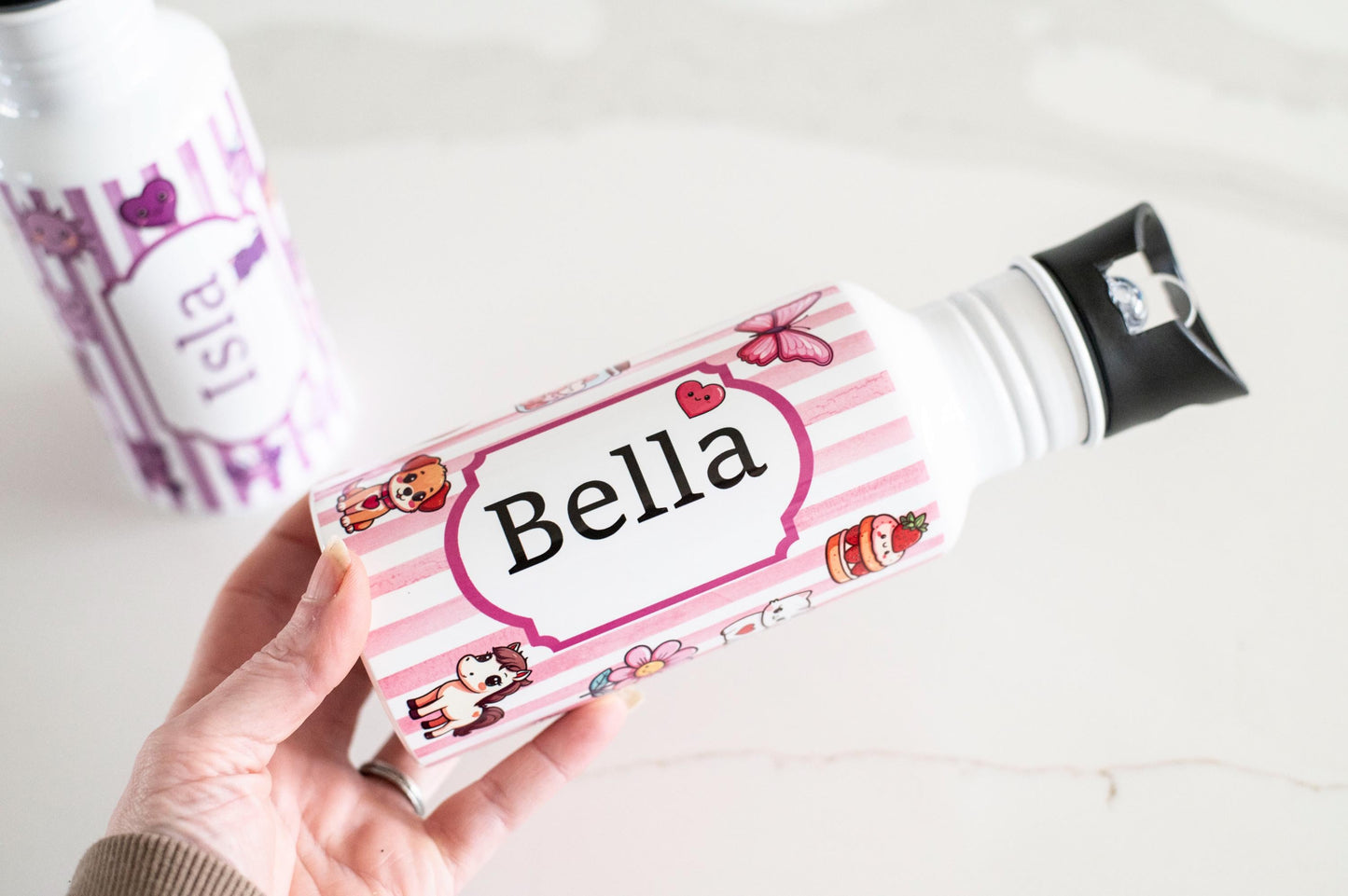 Personalised Girls Kawaii water bottle